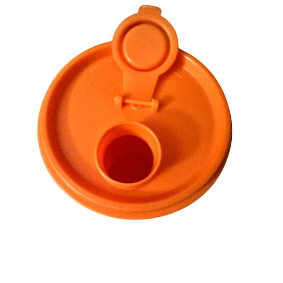 Vintage ~ Tupperware 262-14 Slim Orange Tall Liquid Container w/ Pour Spout Lid - Picture 3 of 4